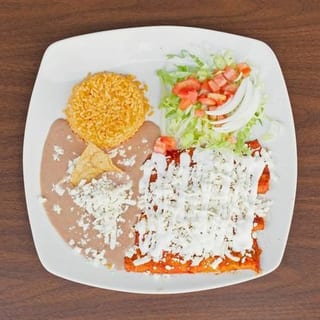 Enchiladas De Bistec O Pollo / Steak or Chicken Enchiladas